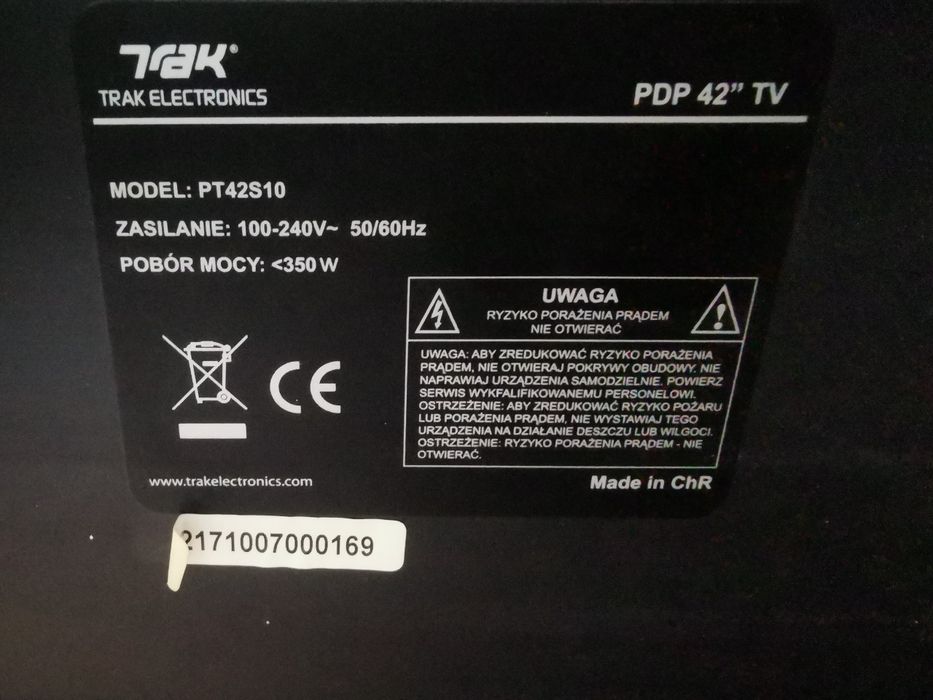 Telewizor plazmowy 42"