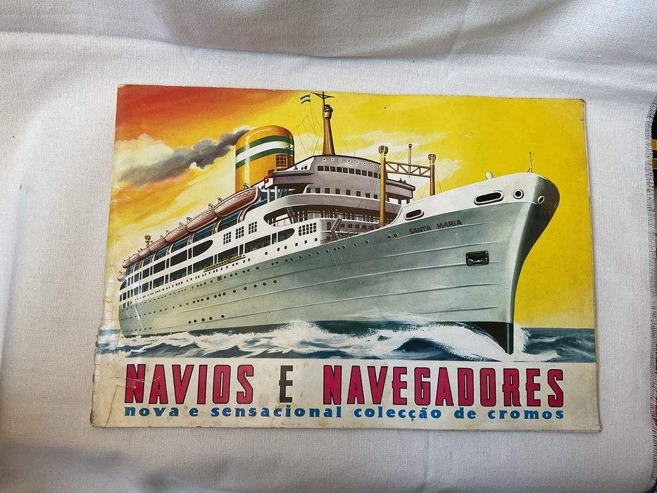 Caderneta antiga Navios e Navegadores, incompleta