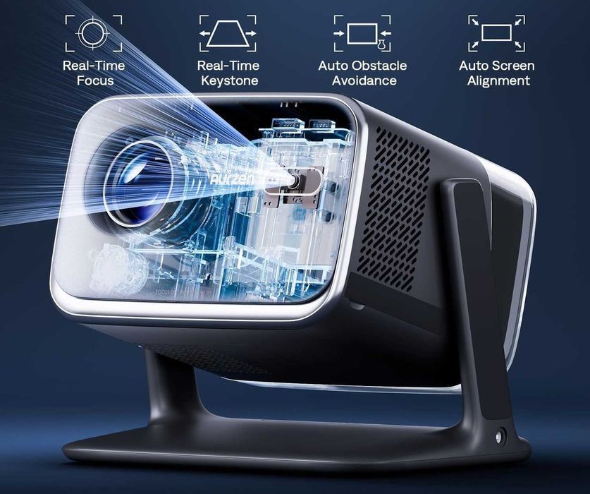 Inteligentny Projektor z Google TV 4K Aurzen Boom Mini 4w1 DoIby Audio