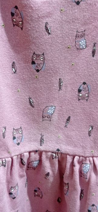 Sukienka sweterkowa w sowy Cool Club rozmiar 98