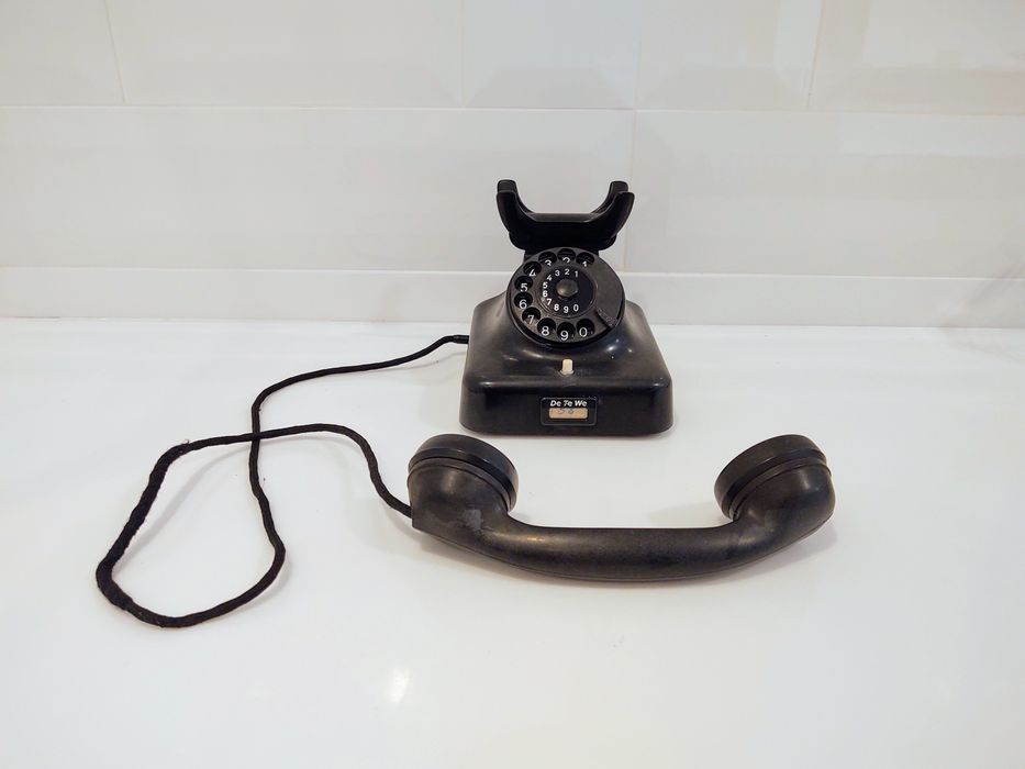 detewe r57 telefon kolekcjonerski antyk retro vintage ebonit