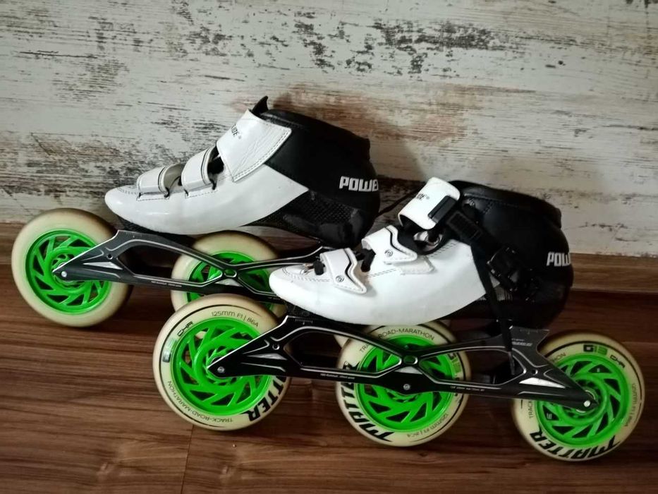 Ролики POWERSLIDE Samurai для спідскейтингу 3х125 + рама 4х110, р. 25