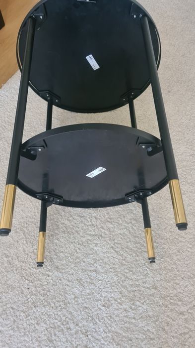 Szklany stolik Ikea Asperod czarny