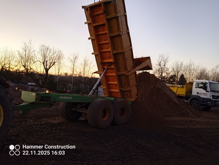 Przyczepa JOSKIN budowlana skorupowa  skrętna oś