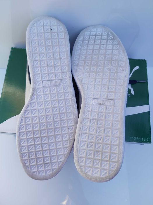 Sneakersy PUMA sportowe zamszowe niebieskie grsnat 43 suede
