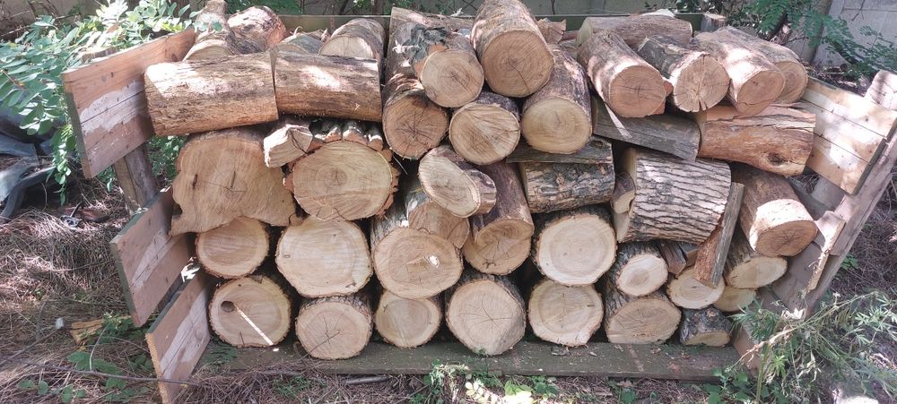 Дрова.дуб,ясень,окация.рубоные и чурки.