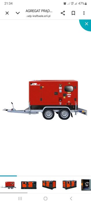 Wynajmę agregat mobilny 45kva 36kw
