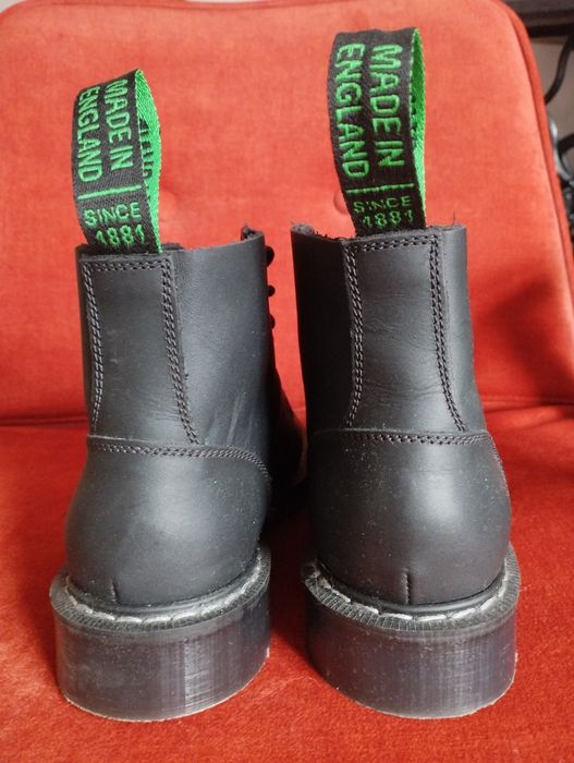 Czarne buty Solovair Black Greasy 6 Eye Astronaut Boot rozm 5 (38