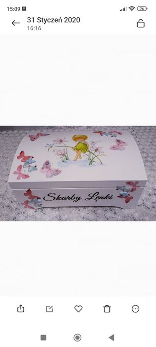 Pudełko,skrzynka, kuferek na skarby prezent Boże Narodzenie