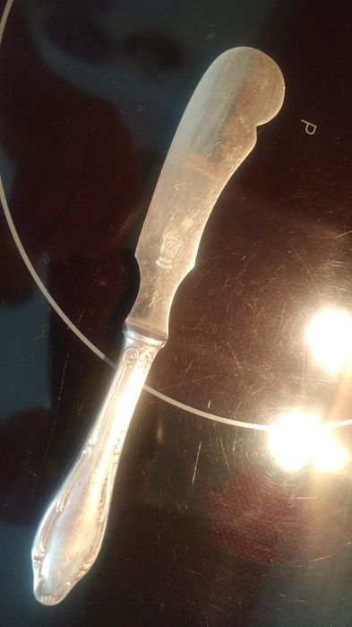 икорный нож 18см ручка глубоко серебрение 900й пробой состояние нового