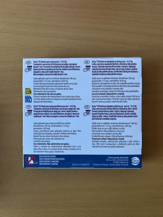 Vectra 3D desparasitante cães