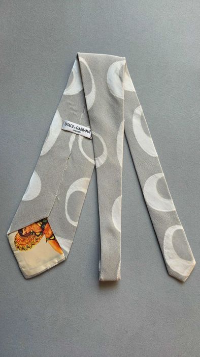 krawat jedwabny DOLCE & GABBANA retro