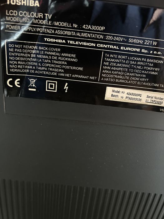 Sprzedam telewizor Toshiba 42 cale z pilotem