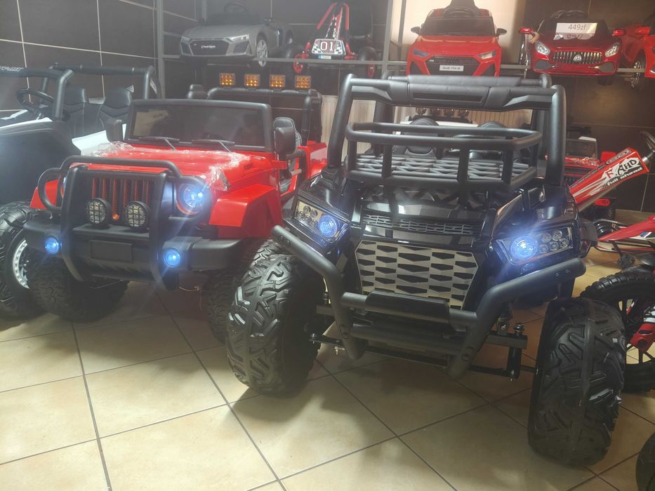 Buggy UTV SUPER MUSTER na akumulator dla dzieci Czarne