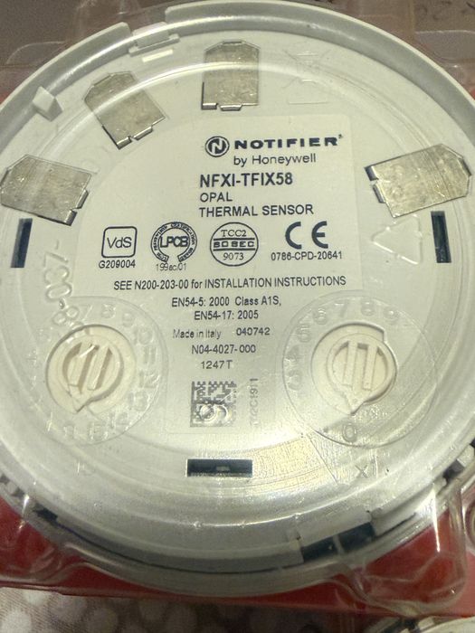 Detetores de fogo Notifier endereçaveis Nfxi-opt  Nfxi-tdff