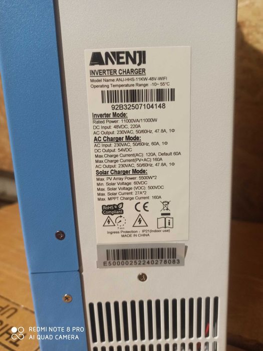 ANENJI 11kW 48V Inwerter Hybrydowy Off-Grid