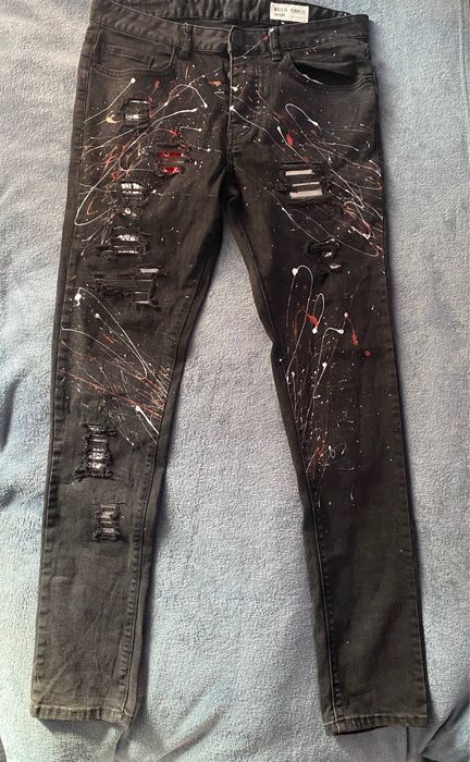 Кастомные скини джинсы (рефлективные)