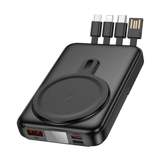 Повербанк Hoco J135 10000mAh MagSafe 15W підставка кабелі