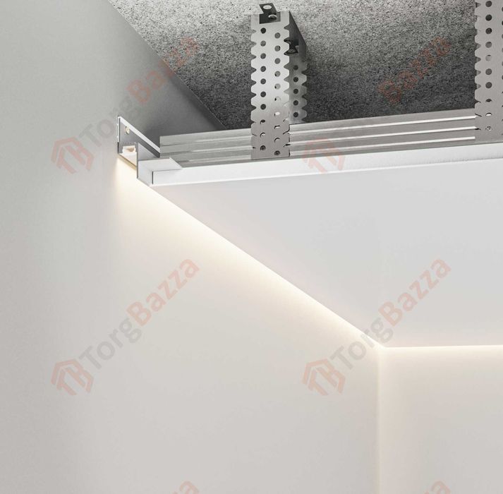 Тіньовий профіль алюмінієвий • LED підсвітка • Тіньовий шов