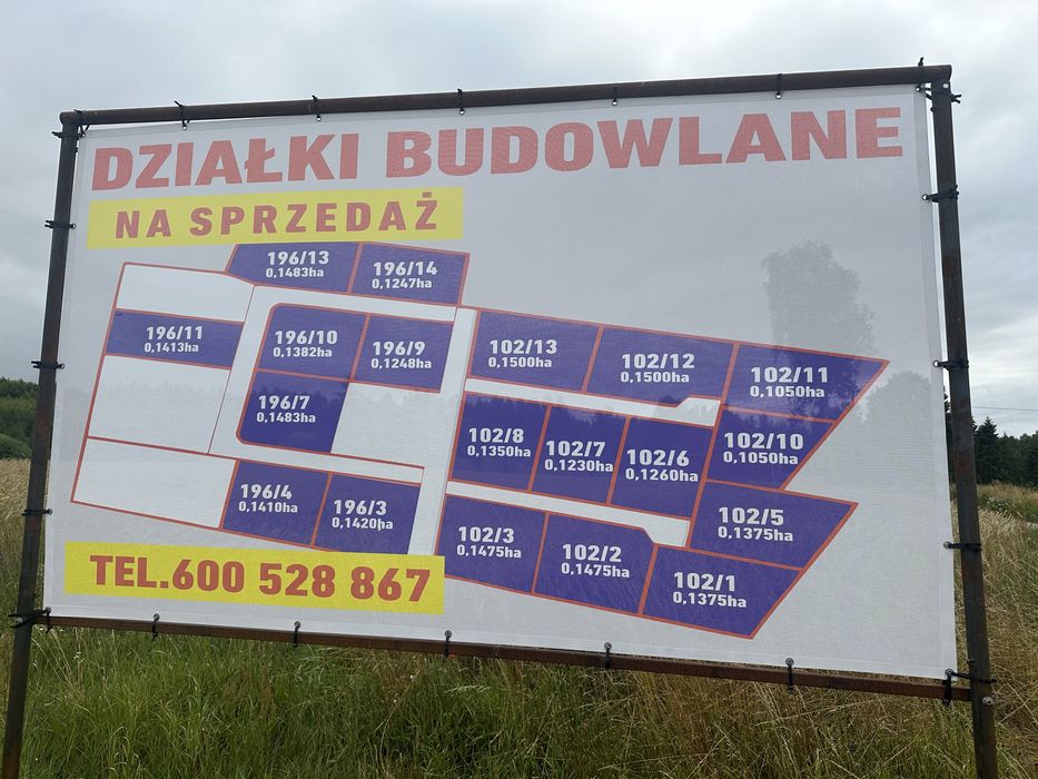 Działka budowlana 1380 m2