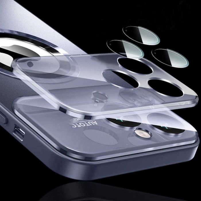 iPhone 17 Pro Ochrona aparatu Full Curved (szkło 9H+metalowa ramka)