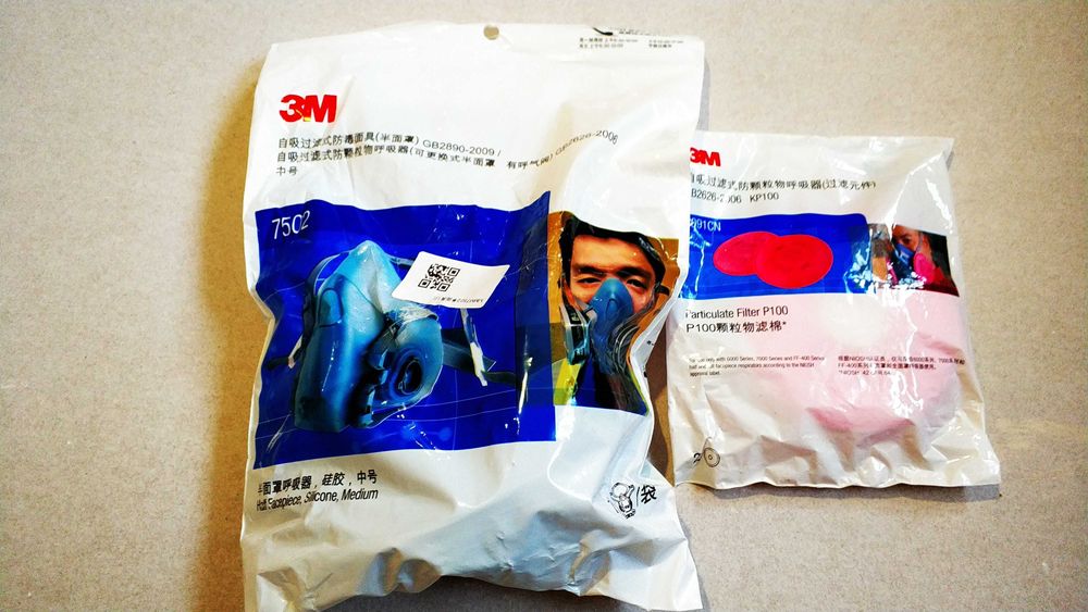 Респиратор Полумаска Маска 3М 7502 с фильтрами 2091. 3m. распиратор