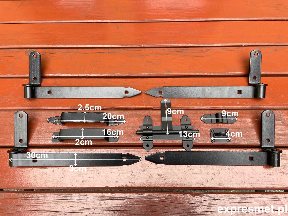 Piękny Retro KUTY ZAWIAS KĄTOWY  300 OKIENNICOWY komp 2 SZT+haki !