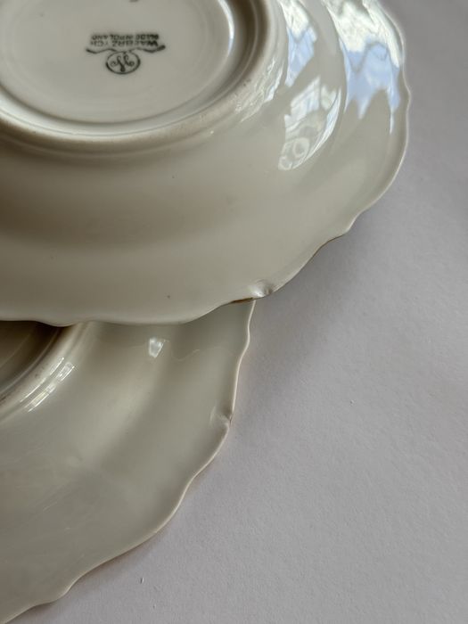Wałbrzych serwis porcelanowy 6-osobowy Porcelana PRL kwiatki