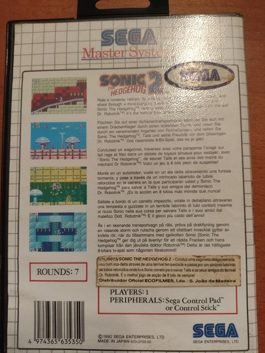 Master System 2 e Sonic 2