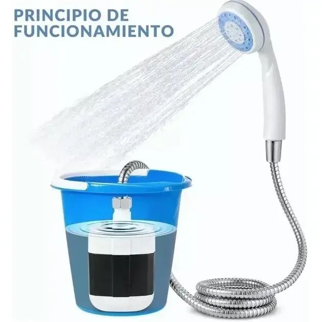 Душ портативний з помпою на акумуляторі USB кемпинговый душ шланг 1.5м