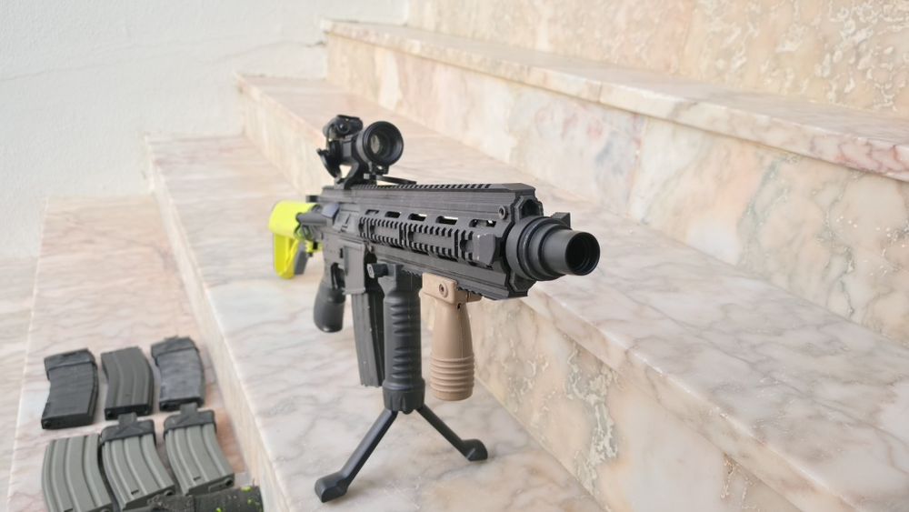 Airsoft ICS CXP-16 Long + 6 Carregadores + Extras