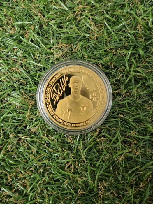 Medalha/Moeda Dourada Cristiano Ronaldo