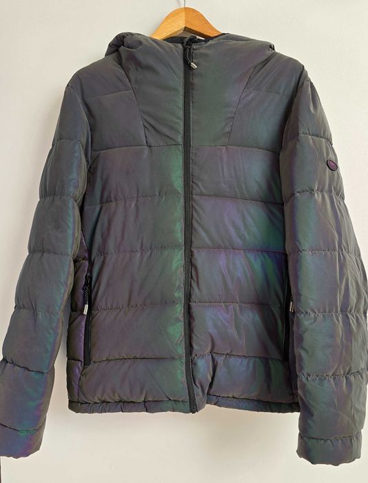 Ciemnoszara kurtka holograficzna Pull&Bear