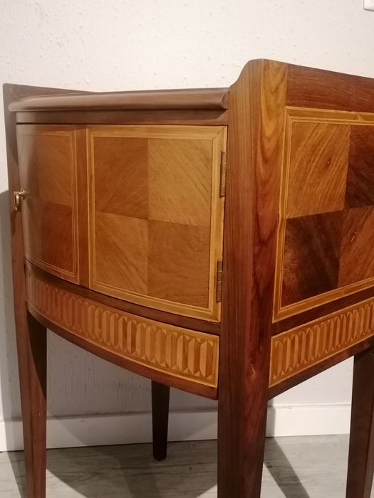 Par de Mesas de apoio Sofá (ou Mesinhas cabeceira) D. Maria. Pau-santo