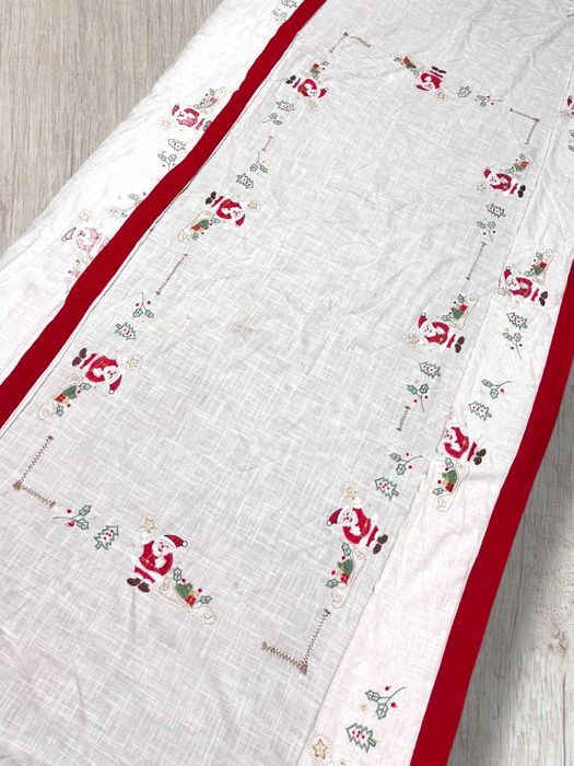 Toalha de Mesa de Natal (55% linho 45% algodão) - 2,5x1,70m
