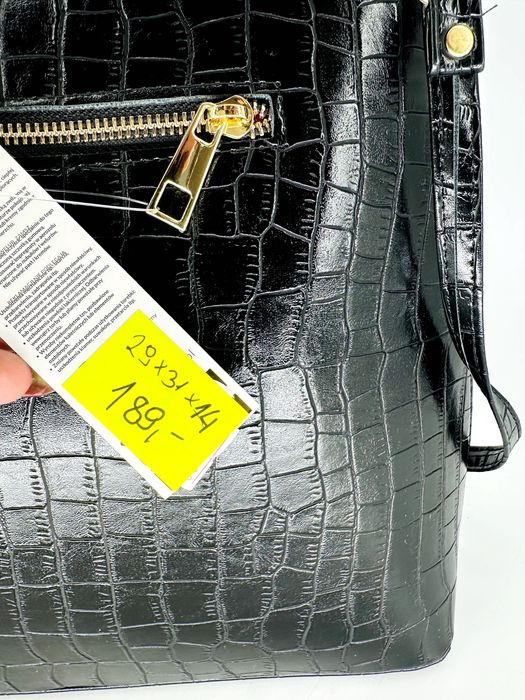 Nowa torebka damska usztywniana Laura biaggi shopperka skóra węża
