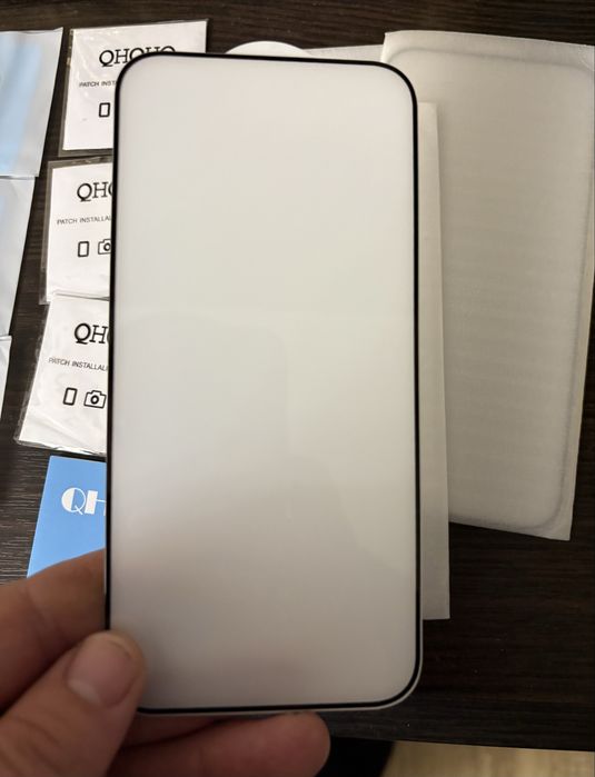 захисне скло 3+3 для екрана та камери QHOHQ для iPhone 16