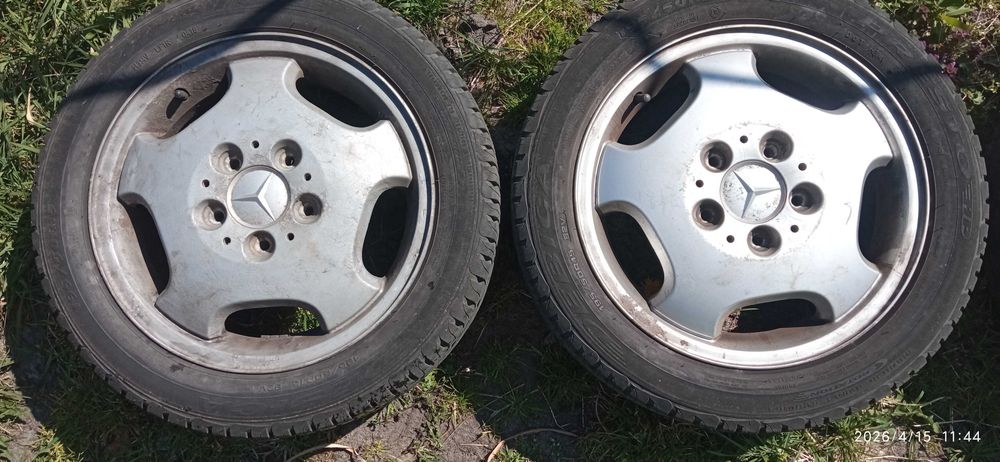 4 koła alufelgi  Mercedes R15 + koło zapasowe