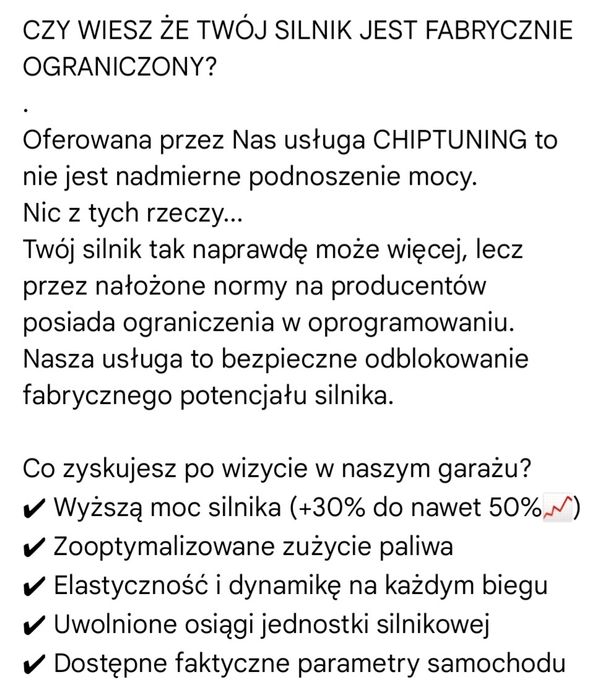 Tuning Adblue DPF EGR Strojenie ECU TCU Podniesienie ciśnienia oleju