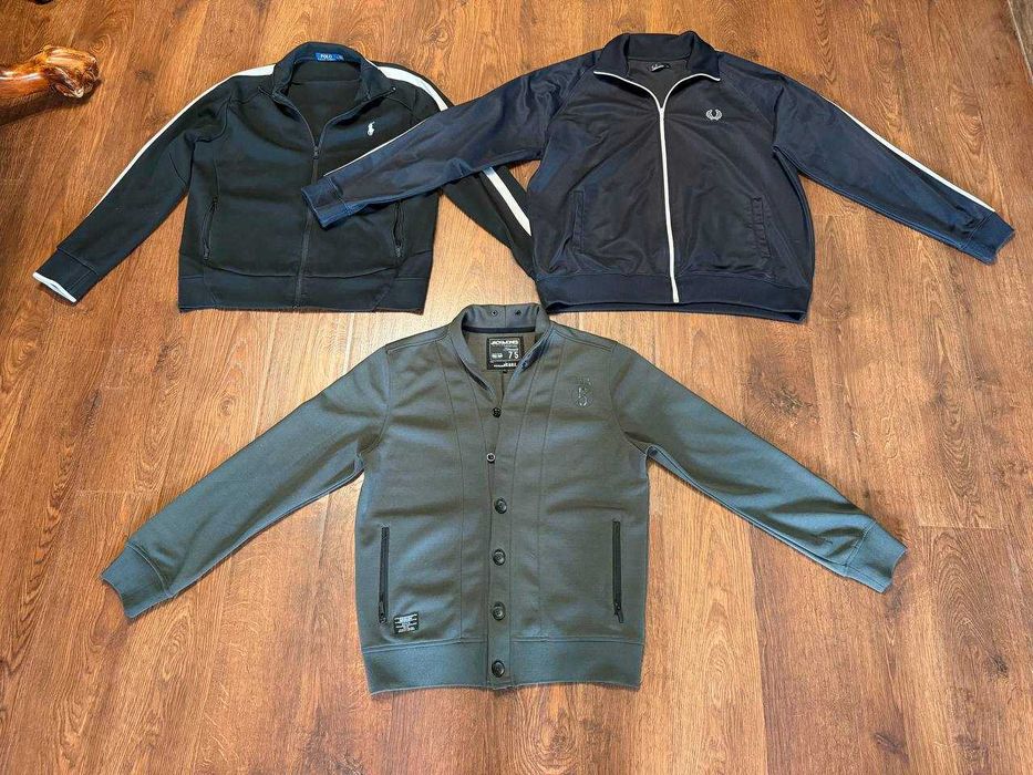 Fred Perry, Ralph Lauren, Jack & Jones (M, L, XL, XXL) — Олимпийки и кардиган 3 шт / Оригинал
