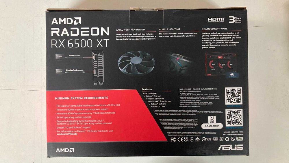 Placa gráfica AMD RX 6500 XT 4GB - Asus Dual OC