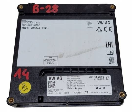Audi A6 4KE Moduł sterowniki wzywania pomocy SOS 4KE035282C