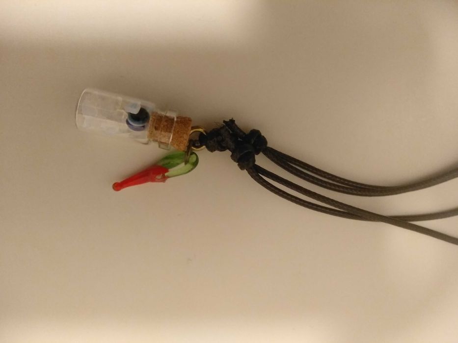 colar garrafinha com pedras