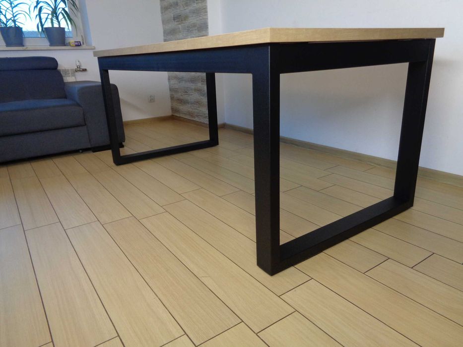 ROZKŁADANY Stół LOFT industrialny 180x90+2x45 Dostawki Ramka  EGGER
