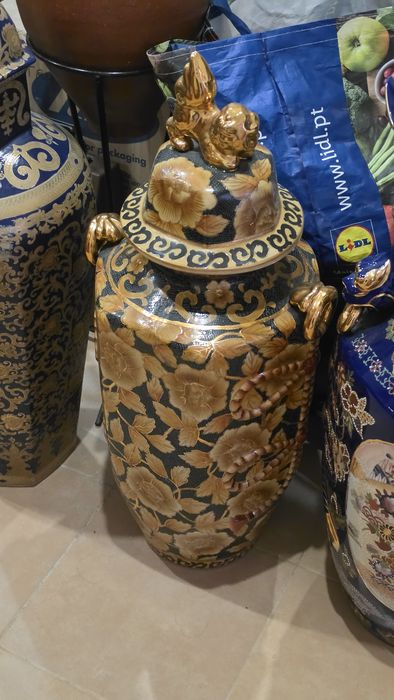 Conjunto de Jarrões Decorativos Grandes