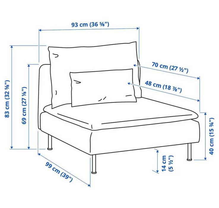 1 Sofá de 1 lugar da IKEA em ótimo estado de conservação.