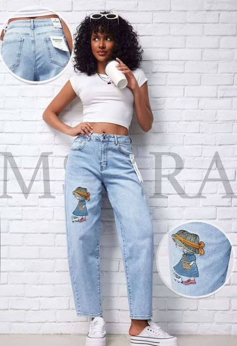 Spodnie m sara z haftem
