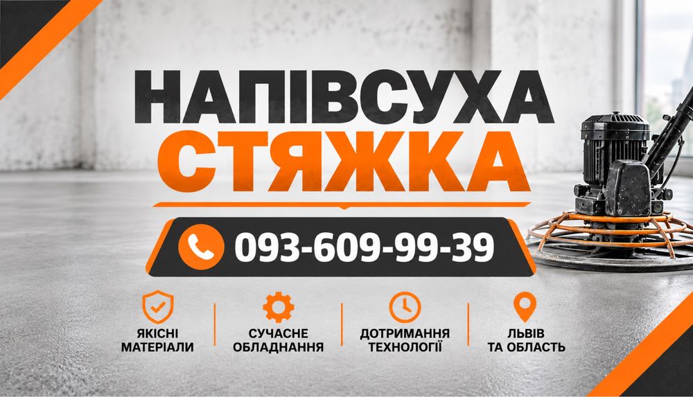 Напівсуха Стяжка Стяжка Підлоги