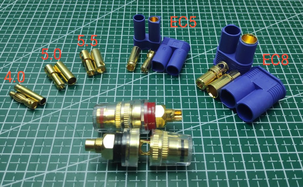 Силовой разъем Amass EC5, EC8, gold bullet