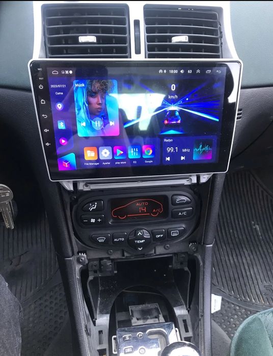 Rádio Android 14 com GPS Peugeot 307 (Artigo Novo)